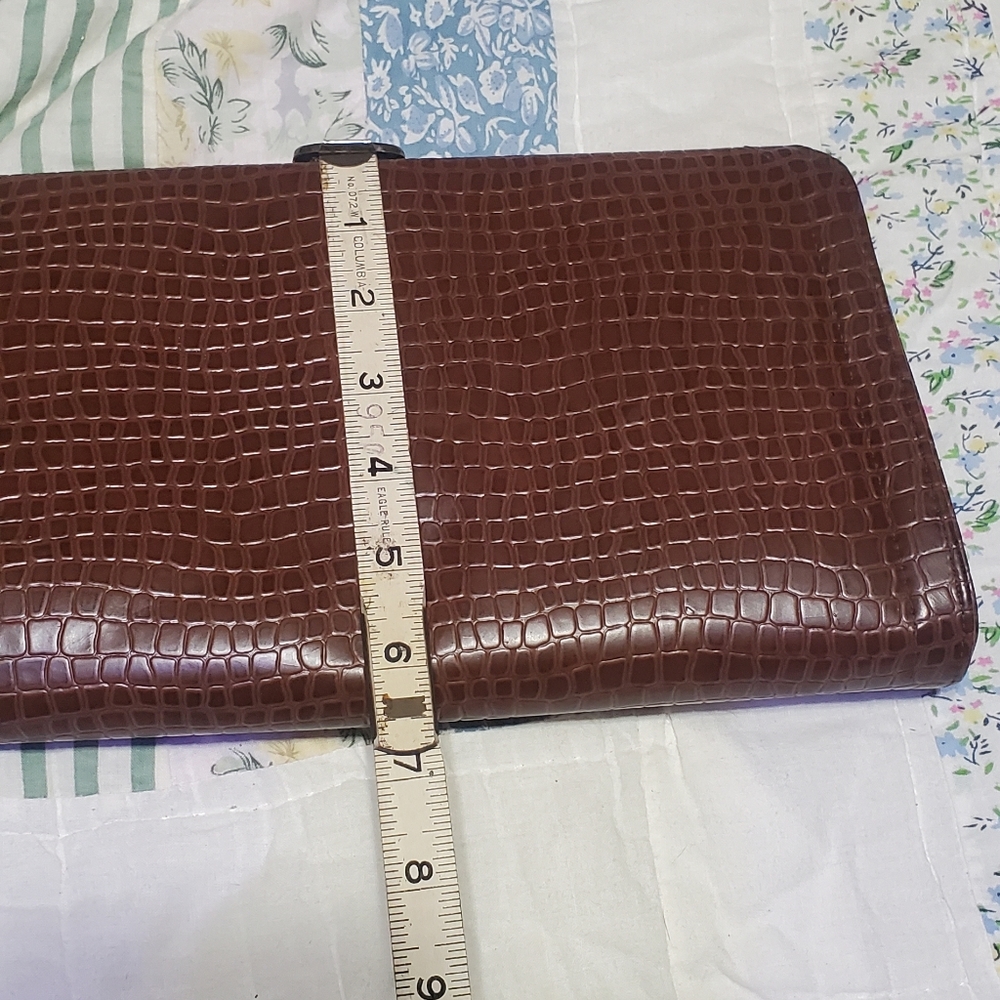 Vintage Brown Leather Clutch - Picture 4 of 5